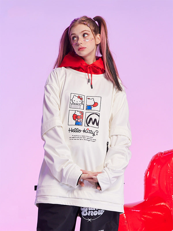 Damen-Snowboard-Hoodie von Nandn x Hello Kitty