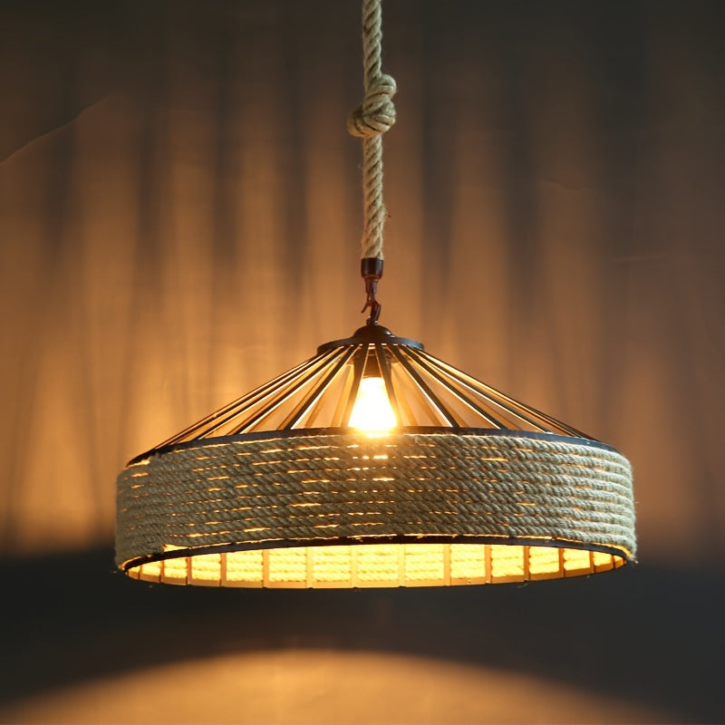Luvano Pendelleuchte Hanfseil Vintage Landhaus