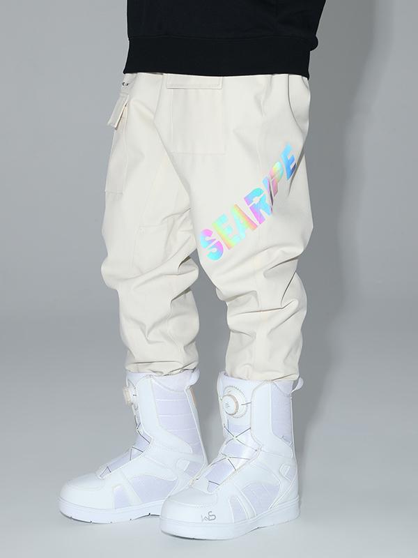 Searipe Unisex Winter-Schneehose mit reflektierenden Buchstaben für Herren und Damen