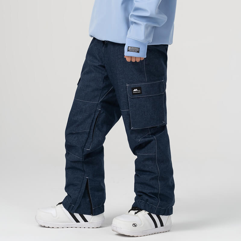 SnowGuard Herren-Schneehose aus Denim mit Isolierung