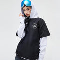 Northfeel Moonlight Damen-Schneehoodie, reflektierend, schwarz/weiß, wasserdicht