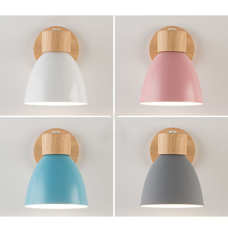 Luvano Wandleuchte Holz Eisen Macaron minimal