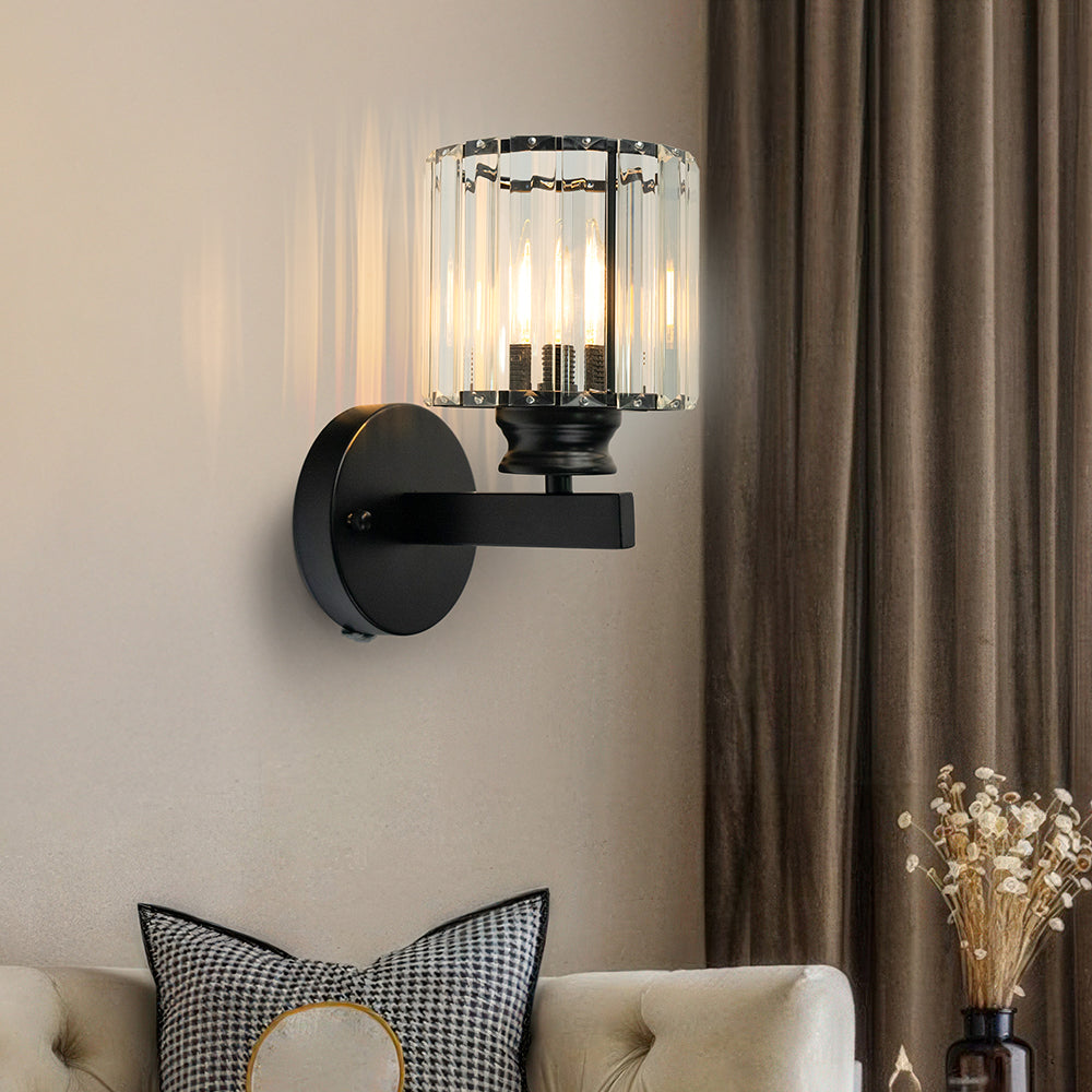 Luvano Wandleuchte Kristall Glas Eisen elegant