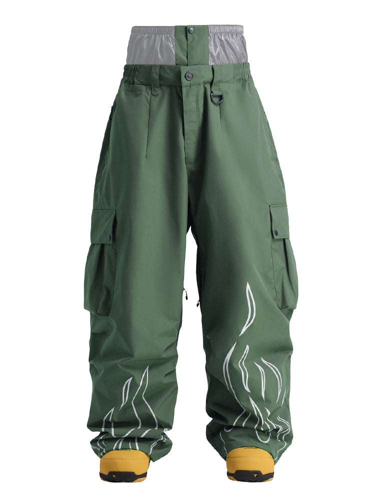 Gsou Snow Furious Spark Reflektierende Cargo-Schneehose für Herren