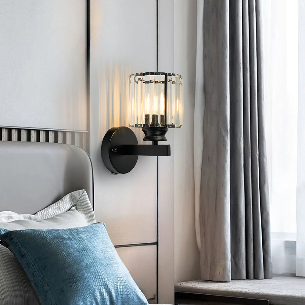 Luvano Wandleuchte Kristall Glas Eisen elegant