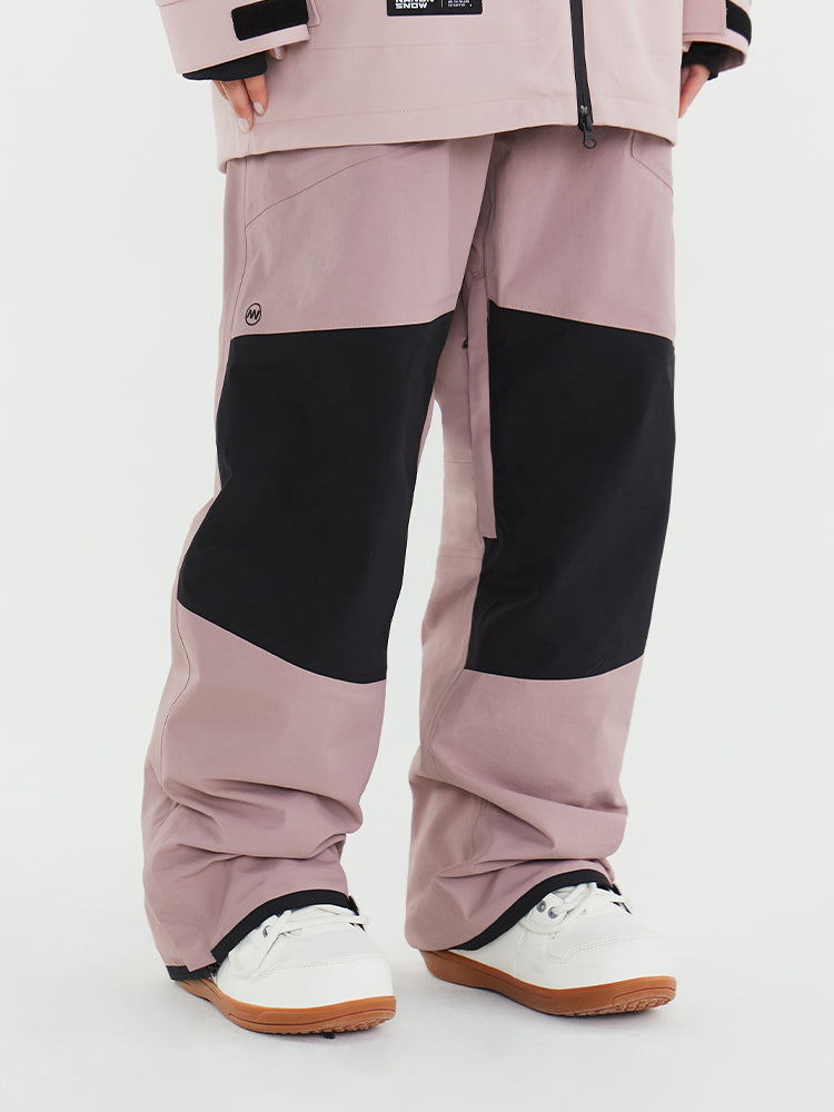 Nandn Colorblock Mountain Top Schneehose für Damen