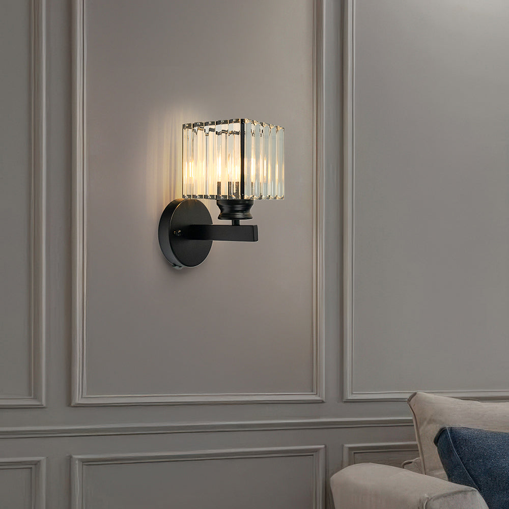Luvano Wandleuchte Kristall Glas Eisen elegant
