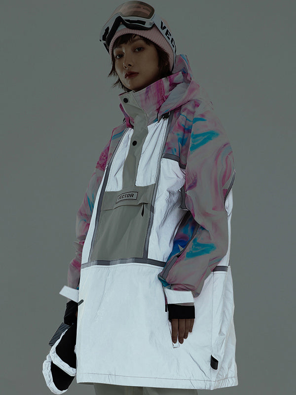 Damen-Unisex-Winteranorak mit reflektierenden, farbenfrohen Elementen von Vector (Anorak, Schneejacke)