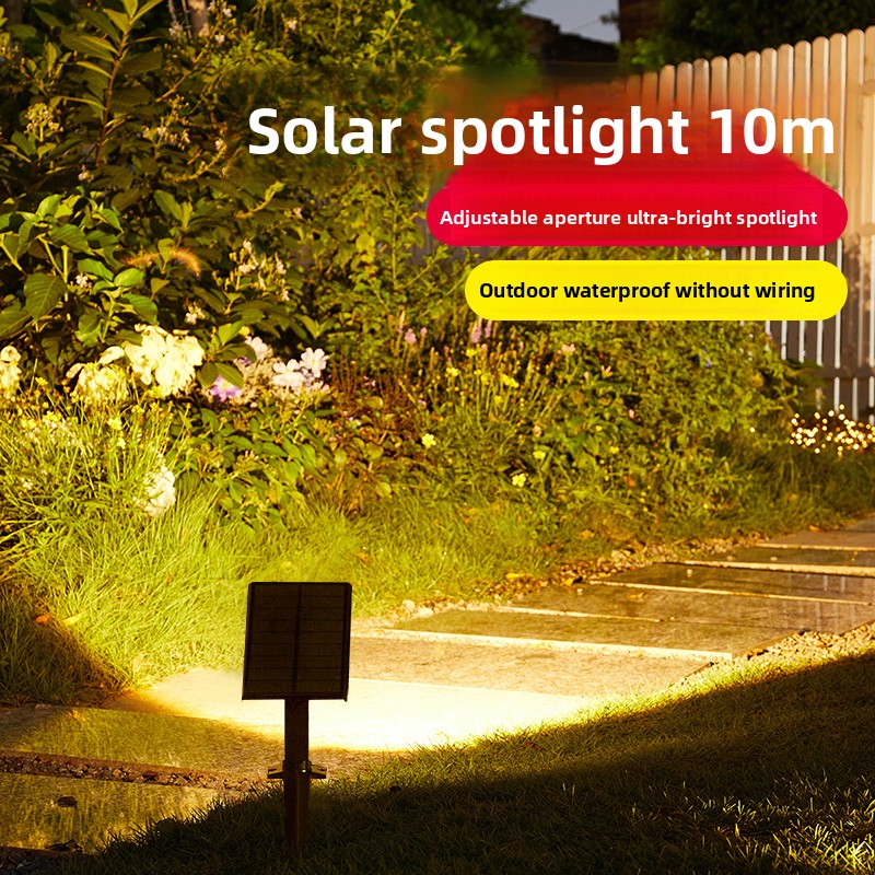 Solar Gartenstrahler mit Erdspieß und verstellbarem Kopf