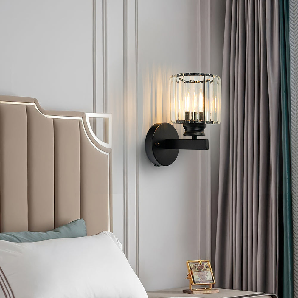 Luvano Wandleuchte Kristall Glas Eisen elegant