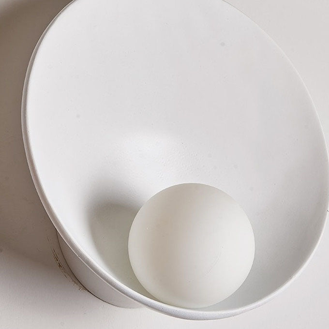 Luvano Wandleuchte rund minimalistisch Resin Eisen