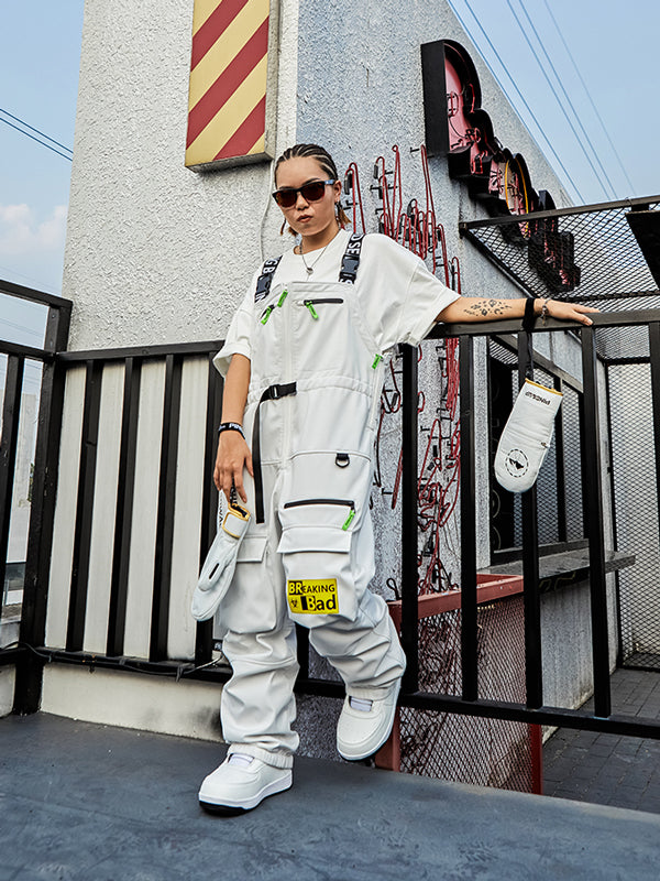 Pingup Unisex Breaking Bad Snowboardhose Latzhose für Herren