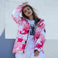 Arctic Queen Damen-Schneejacke in Tarnfarben und Rosa