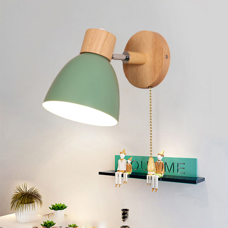 Luvano Wandleuchte Holz Eisen Macaron minimal