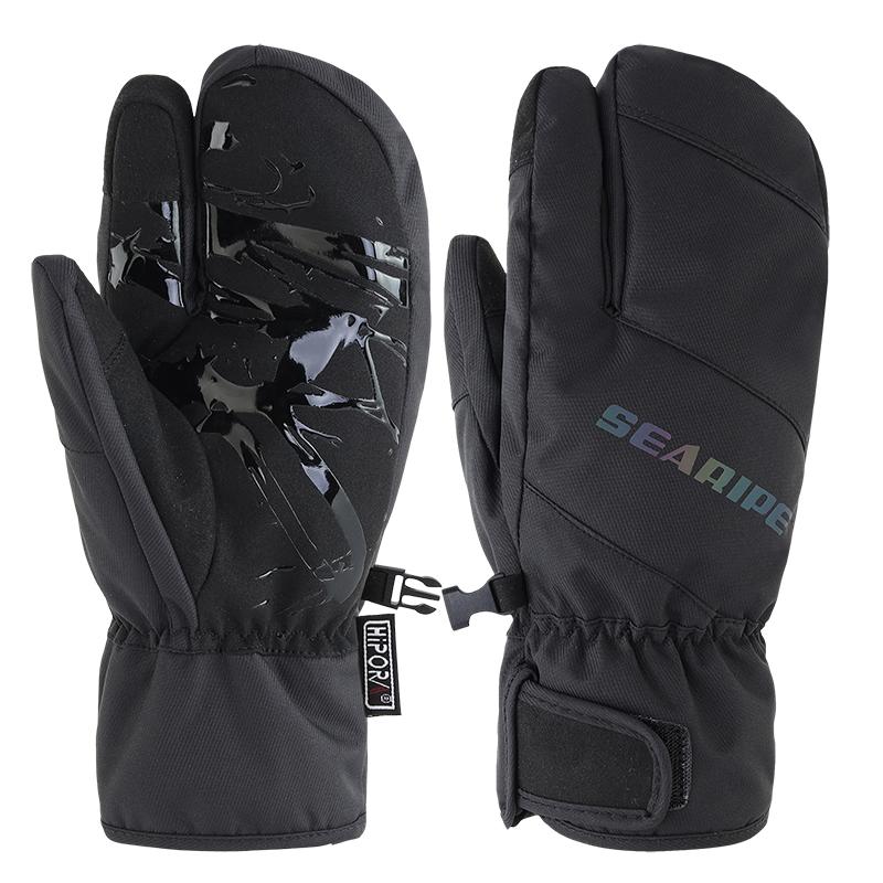 Searipe Competitor Herren-Snowboardhandschuhe aus Leder mit Kevlar-Handfläche