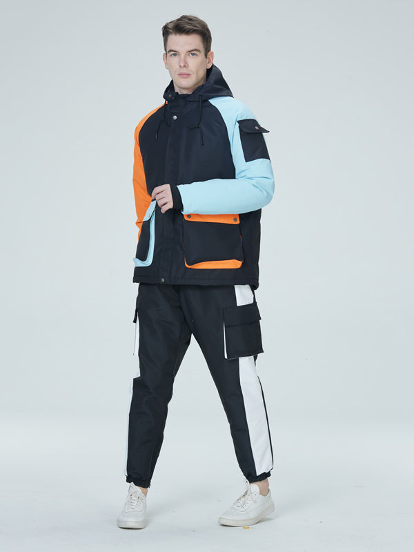 Arctic Queen Herren-Schneeanzüge mit Farbblock-Design und Divided Sky