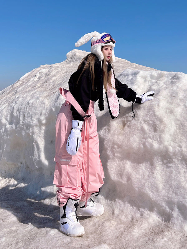 North White Snowrush 3L Latzhose für Damen mit einseitigem Schultergurt