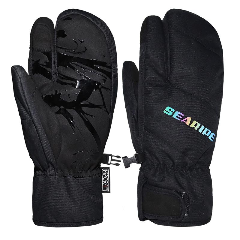 Searipe Competitor Herren-Snowboardhandschuhe aus Leder mit Kevlar-Handfläche