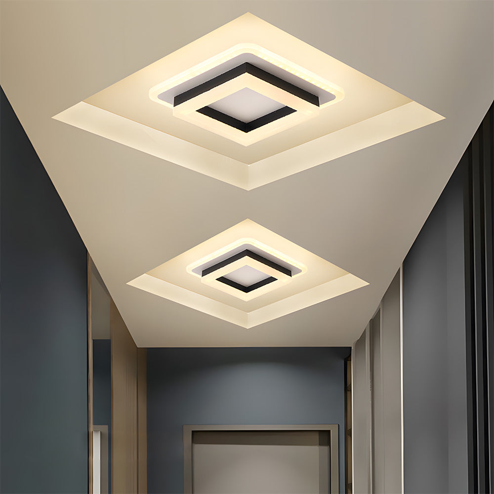 Luvano LED Deckenleuchte eckig flach modern