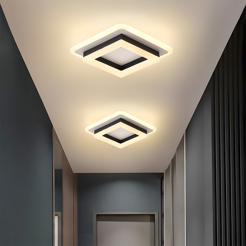 Luvano LED Deckenleuchte eckig flach modern
