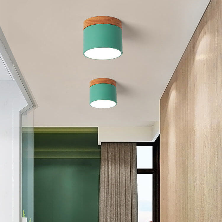 Luvano LED Deckenleuchte Macaron Holz skandinavisch