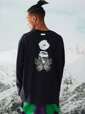 RandomPow Unisex-Hoodie mit Schmetterlings- und Schneemotiv