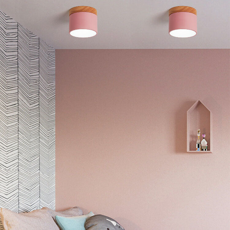Luvano LED Deckenleuchte Macaron Holz skandinavisch