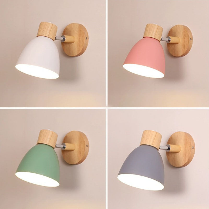 Luvano Wandleuchte Holz Eisen Macaron minimal