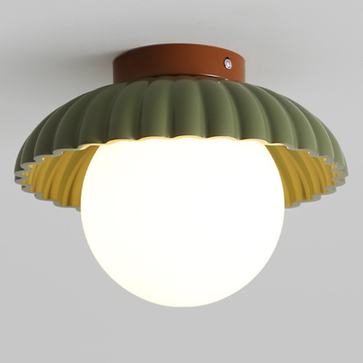 Luvano Deckenleuchte Flur Glas Metall Aufbau