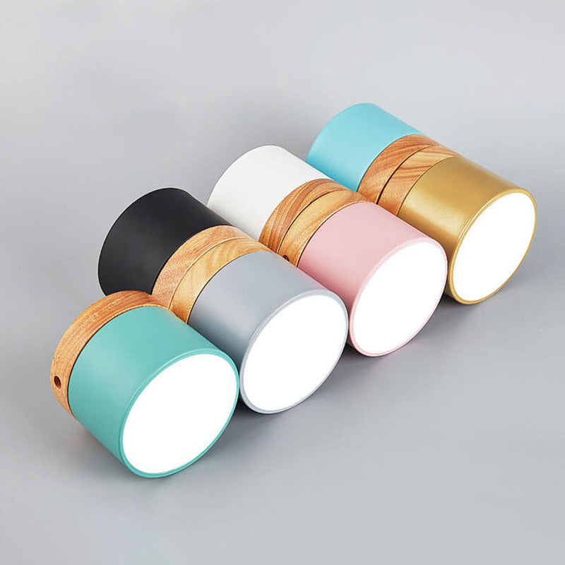 Luvano LED Deckenleuchte Macaron Holz skandinavisch