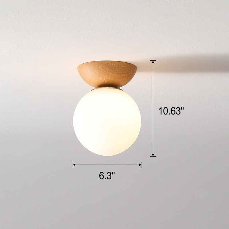 Luvano Deckenleuchte Japandi Holz Glas minimal