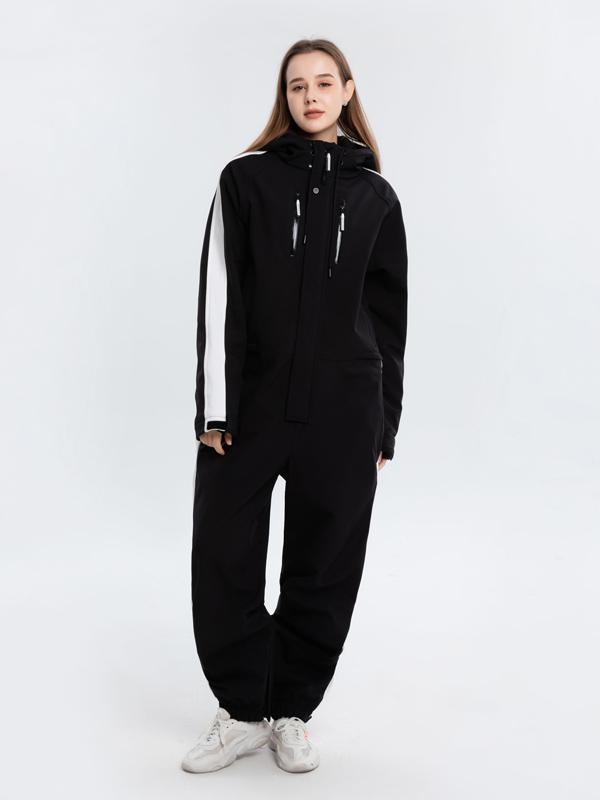 Arctic Queen Stripe Mountain Infinity Einteiler-Schneeanzug für Damen, Ski-Overall