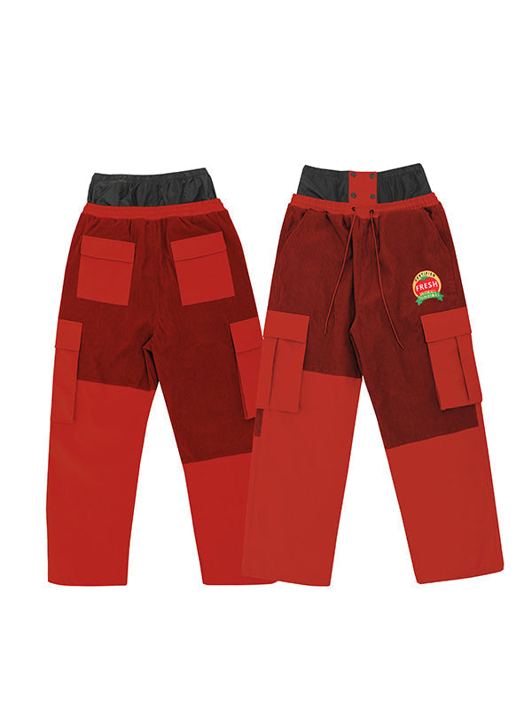 Snowall Damen Winter Warme Wasserdichte Hip-Hop Snowboardhose Cord