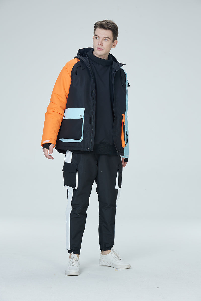 Arctic Queen Herren-Schneeanzüge mit Farbblock-Design und Divided Sky
