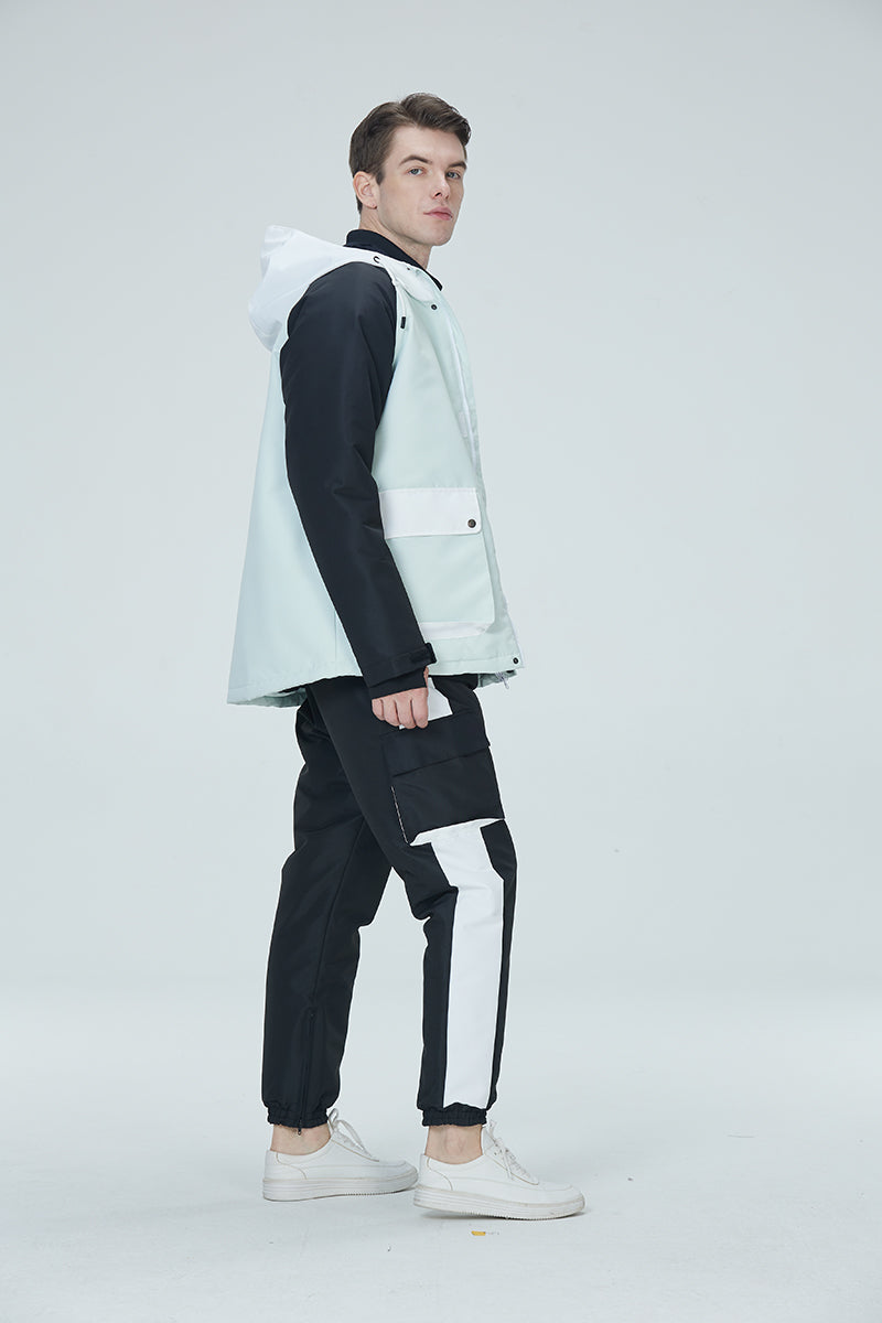 Arctic Queen Herren-Schneeanzüge mit Farbblock-Design und Divided Sky