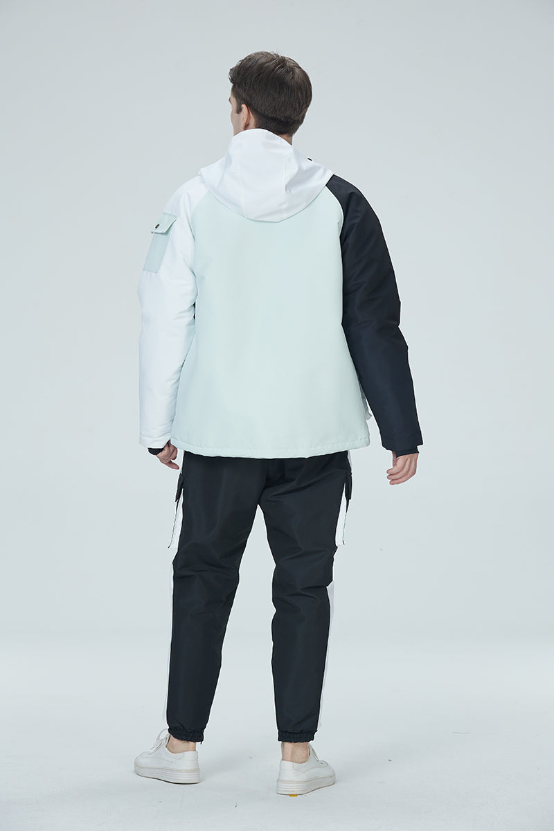 Arctic Queen Herren-Schneeanzüge mit Farbblock-Design und Divided Sky