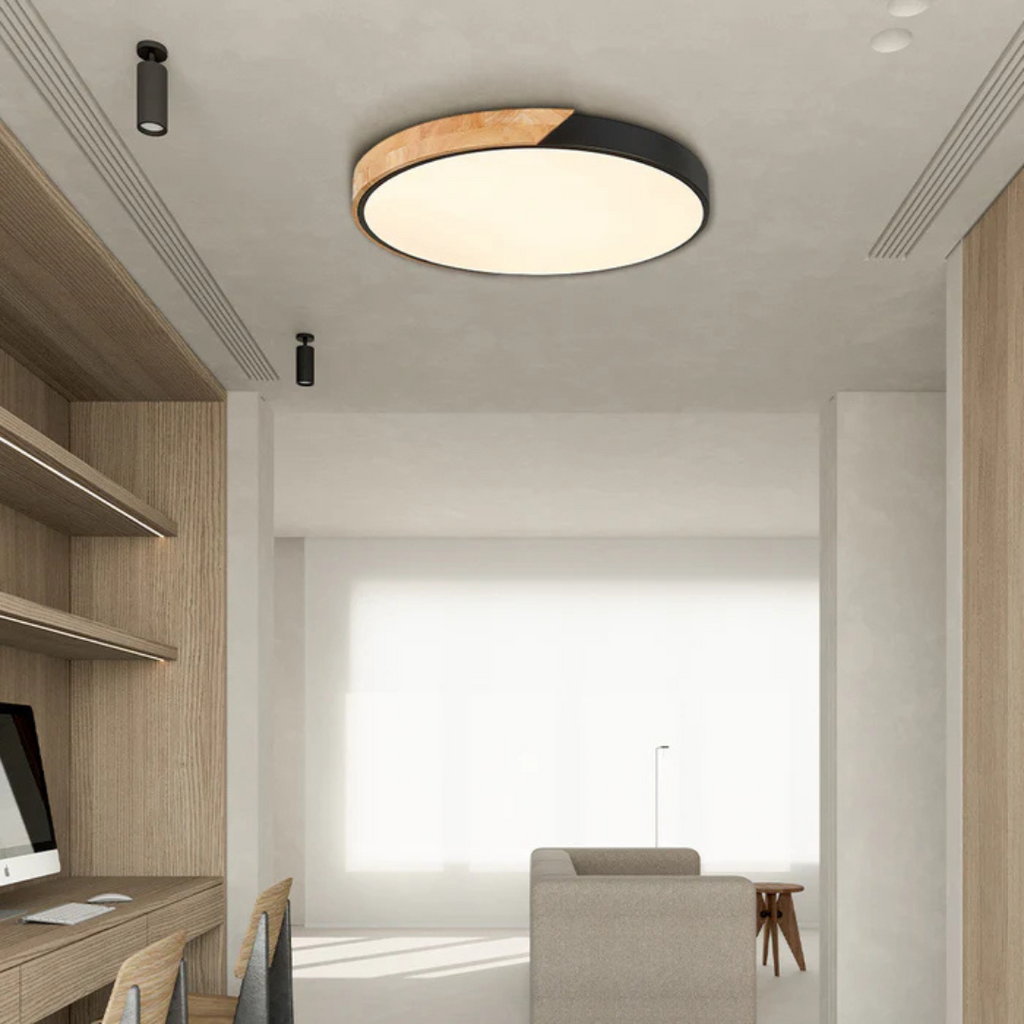 Luvano LED Deckenleuchte Holz Nordic modern