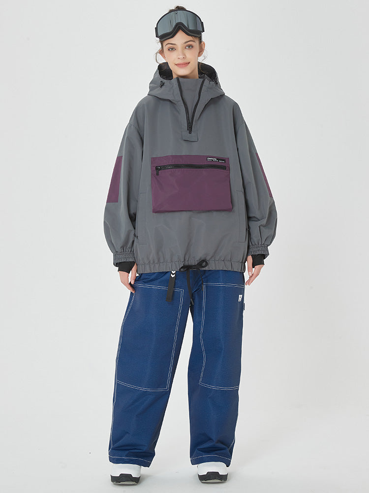 Damen-Mountain-Freerider-Freestyle-Snowboardanzug, Baggy-Snowboardanzug