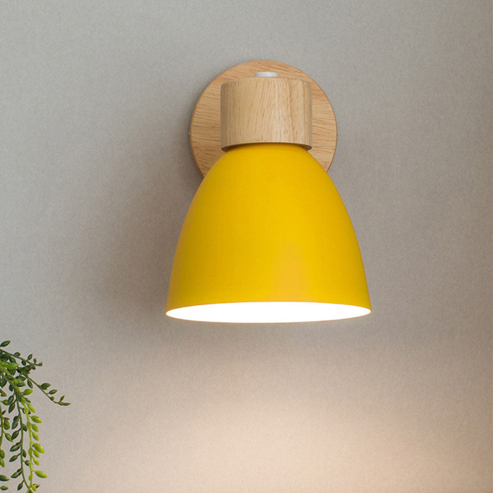 Luvano Wandleuchte Holz Eisen Macaron minimal