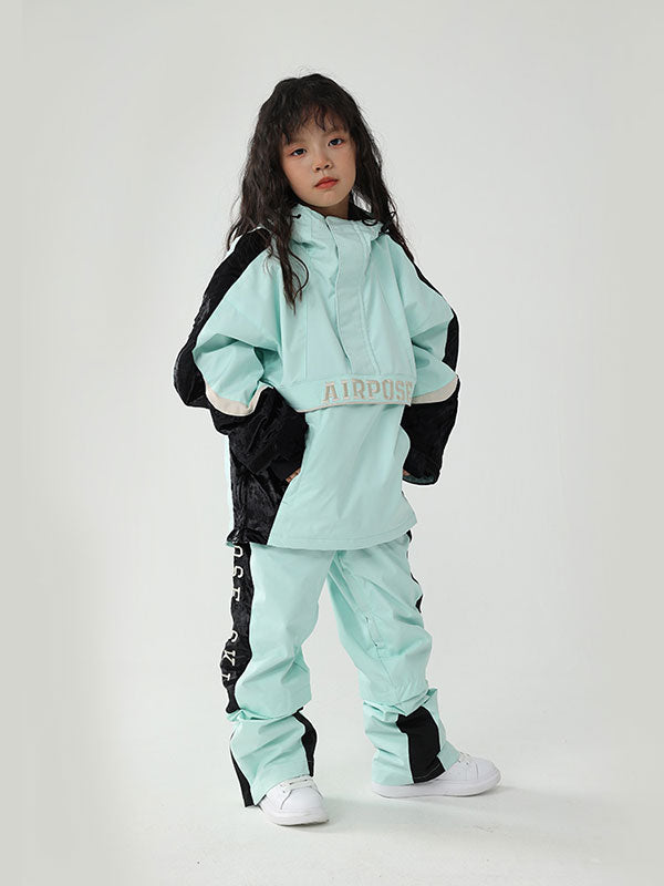 Kinder Air Pose Anorak-Schneeanzug mit Blumenmuster – Skijacke und Hose
