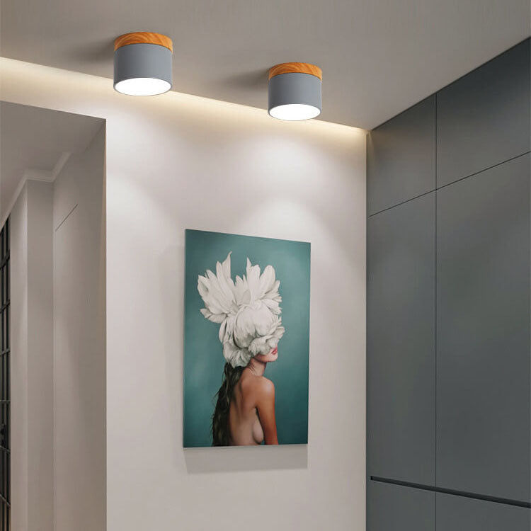 Luvano LED Deckenleuchte Macaron Holz skandinavisch