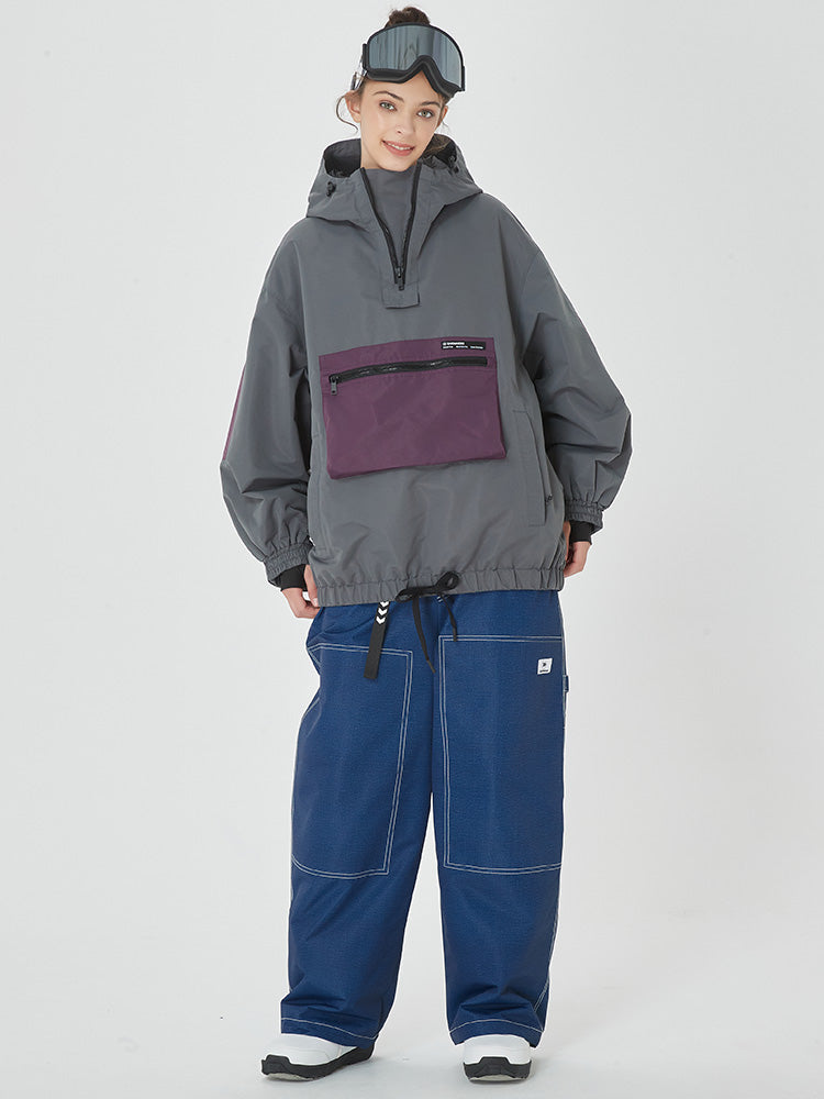 Damen-Mountain-Freerider-Freestyle-Snowboardanzug, Baggy-Snowboardanzug