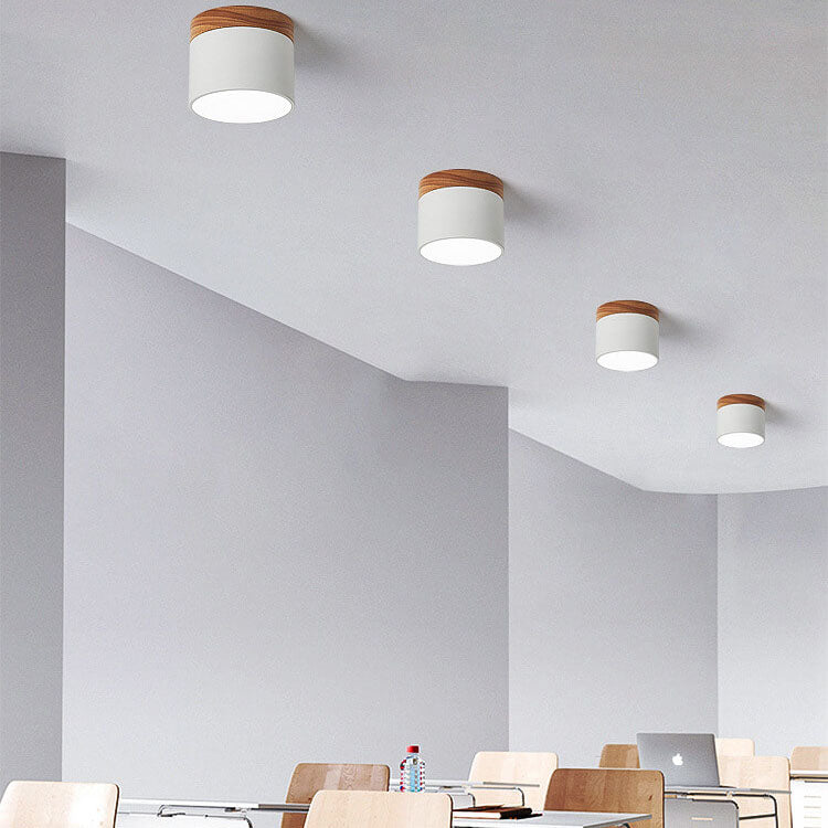 Luvano LED Deckenleuchte Macaron Holz skandinavisch