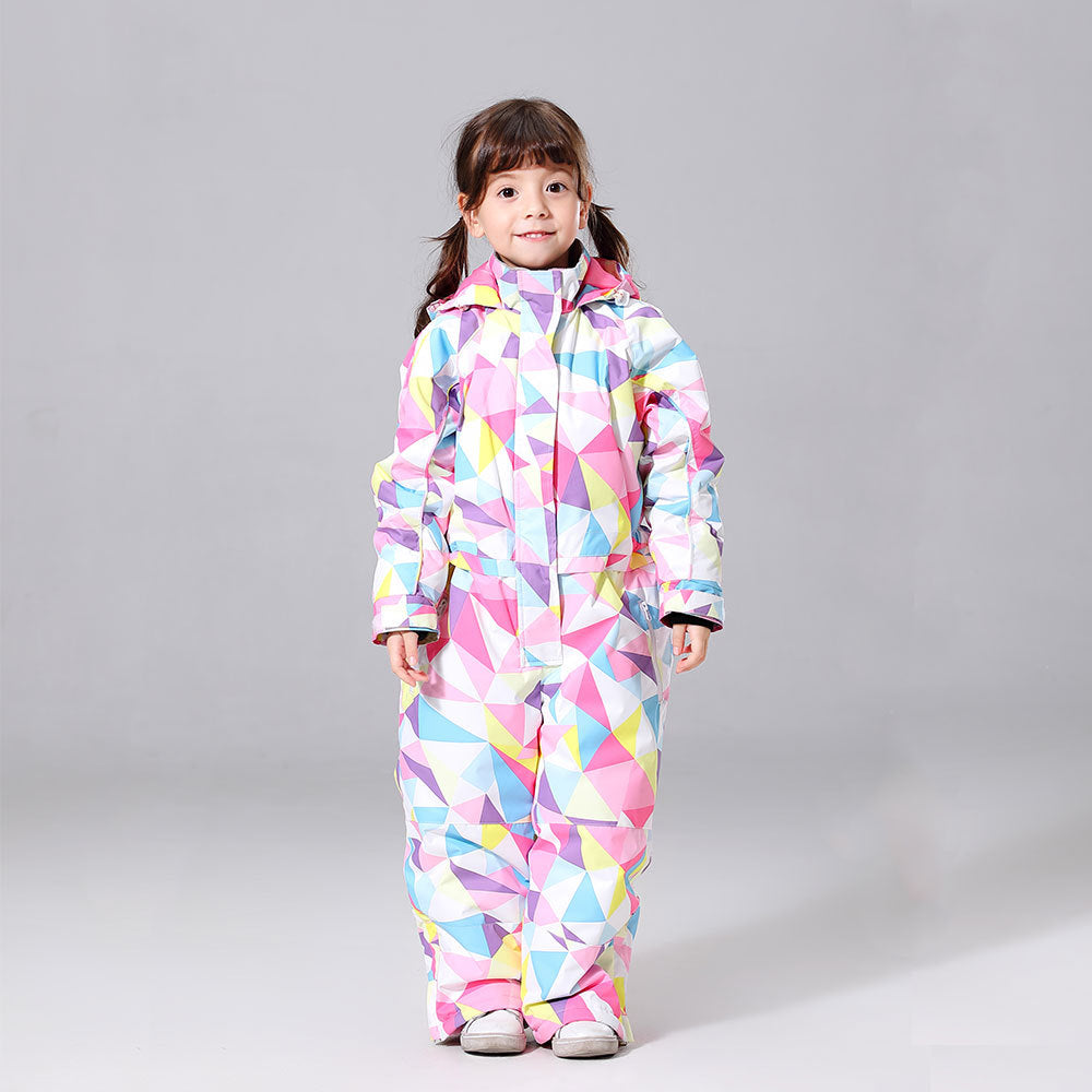 Mädchen Einteiler-Wintermode Skianzüge Winter Jumpsuit Schneeanzüge.
