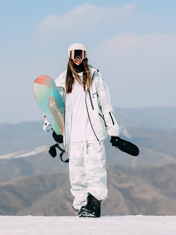 Damen-Schneesafari-Jacke und -Hose-Set von North White