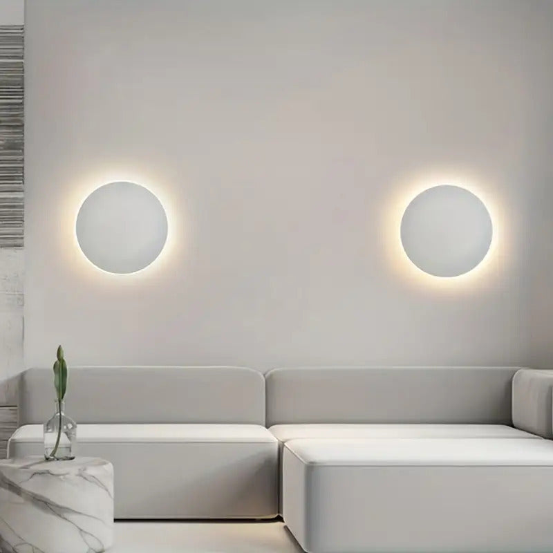 Luvano LED Wandleuchte rund Nordic minimal