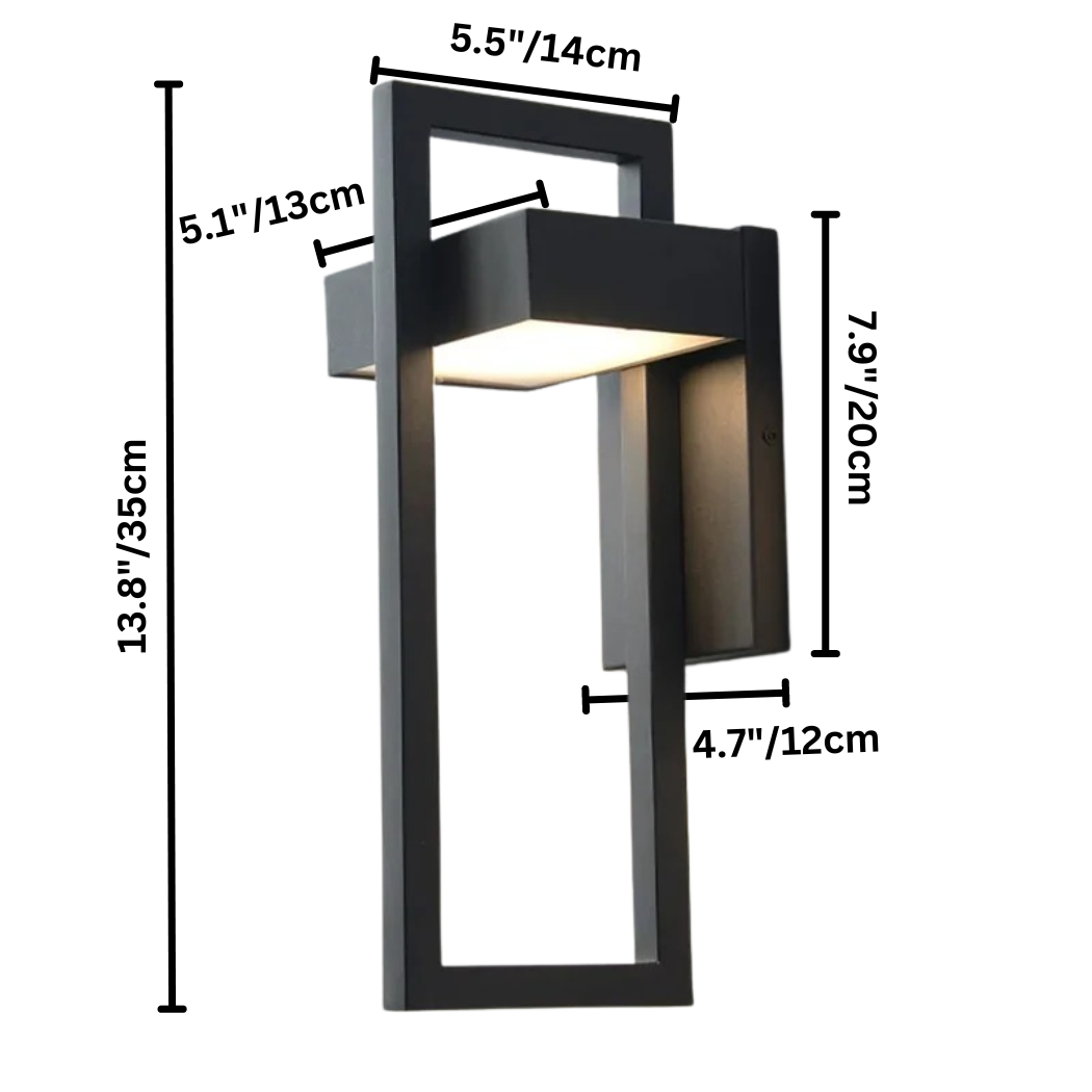 Luvano LED Wandleuchte außen Alu skandinavisch