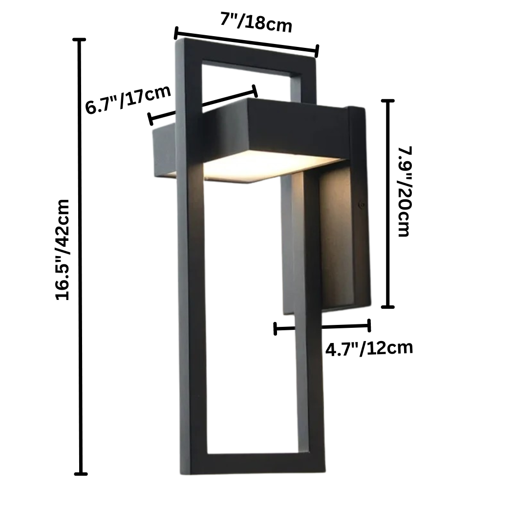 Luvano LED Wandleuchte außen Alu skandinavisch