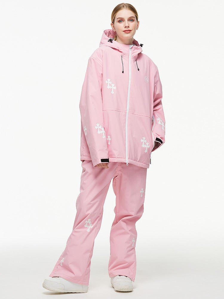 Damen-Schneeanzug „Arctic Queen Snowflake Princess Fantasy“ mit Latzhose