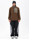 Herren-Pullover aus Kunst-Sherpa-Fleece für die Berge & stylische reflektierende Cargo-Schneehose